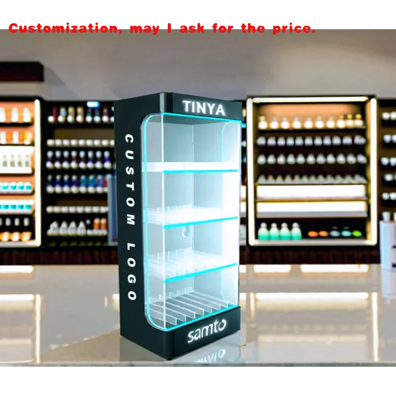 

Custom.Tinya Акриловый заводской акриловый дисплей на заказ, подставка для эфирного масла, стойка для дыма, витрина для магазина