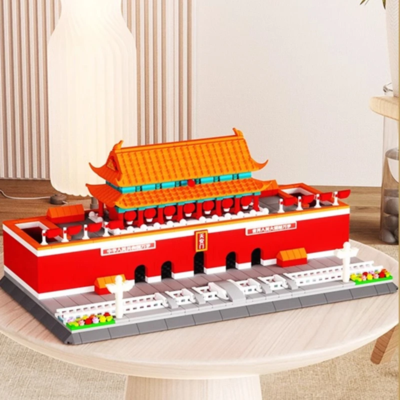 SEMBO China Tian’anmen Square Building Blocks Ornamental Column Model Desktop Ornaments Decoration for Boyfriend’s Birthday Gift