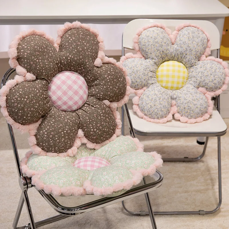 50 cm Blumenkissen Mädchen Prinzessin Gefälligkeiten Blumen Weiche Gefüllte Plüsch Stuhl Sitzmatten Auto Warmes Kissen Sofakissen Für Wohnkultur