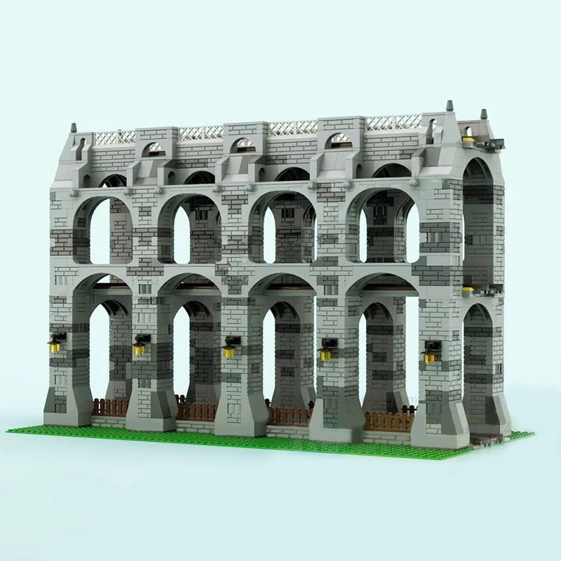 2177 pçs moc ferroviário ponte cityed modelo blocos de construção presentes natal arquitetura montar ideia brinquedo educação tijolo crianças