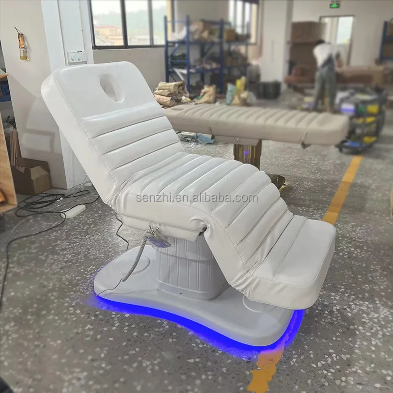 New  3 Motors Electric Facial Eyelash Beauty Bed White Green Massage SPA Tattoo Physiotherapy