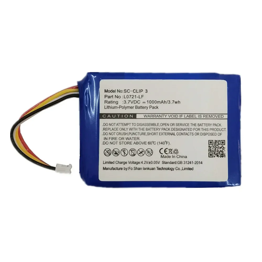 2025 Years 1000mAh L0721-LF Original Replacement Battery For JBL Clip 3 Clip3 Clip 3AN / Clip 3 SAND Speaker Batteries Bateria image 2
