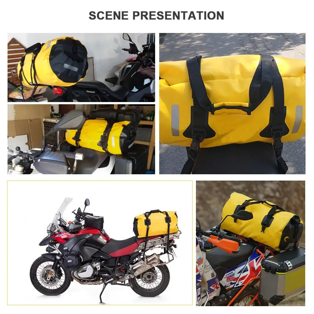 Bolsa traseira para motocicleta, à prova d\'água, viagem ao ar livre, bagagem seca, mochila de assento, motor, acessório para bmw