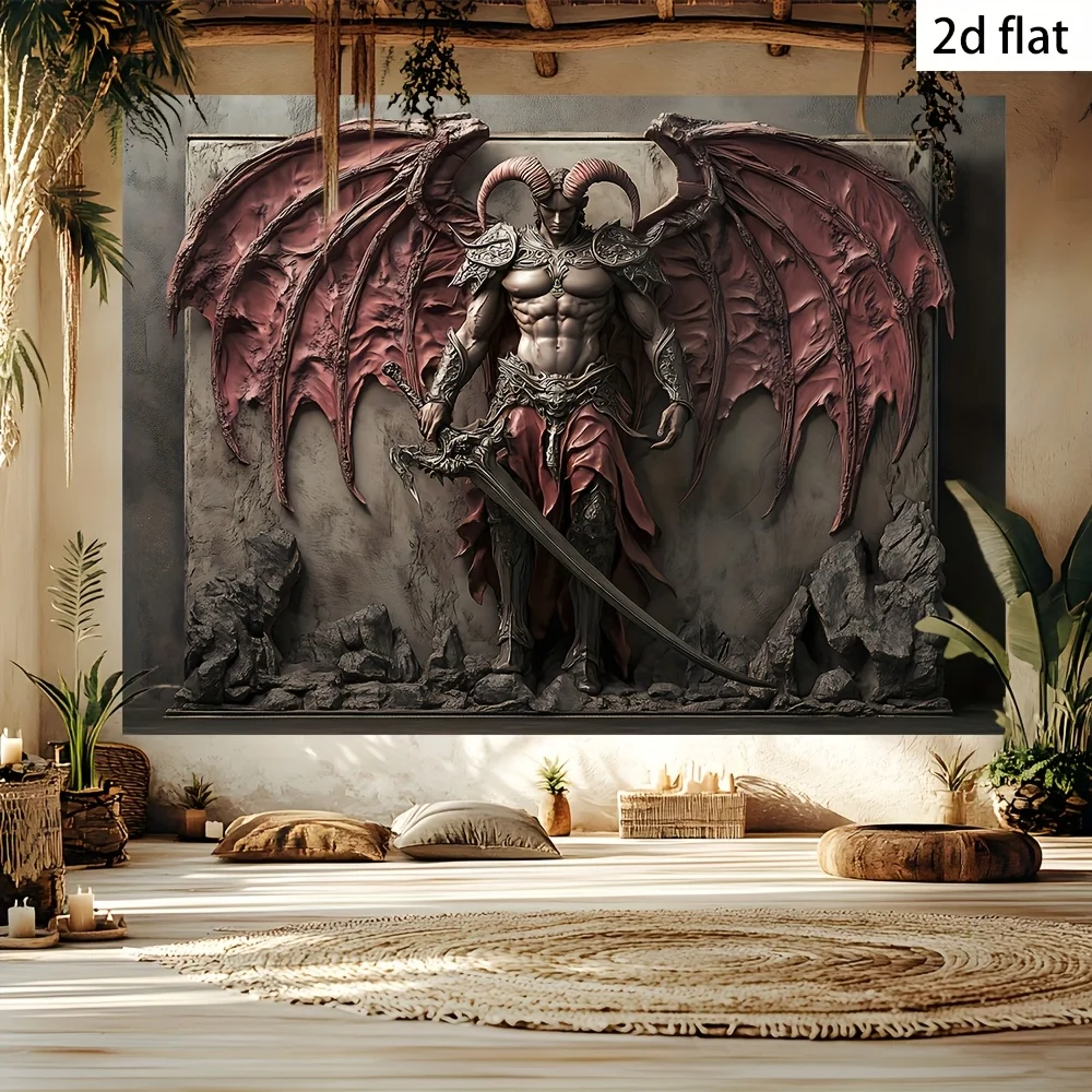 Nightmare Sovereign Tapestry-Violet Gothic, Dark Fantasy Statement Wall Cloth Art Living Room Bedroom Decor 200x150cm