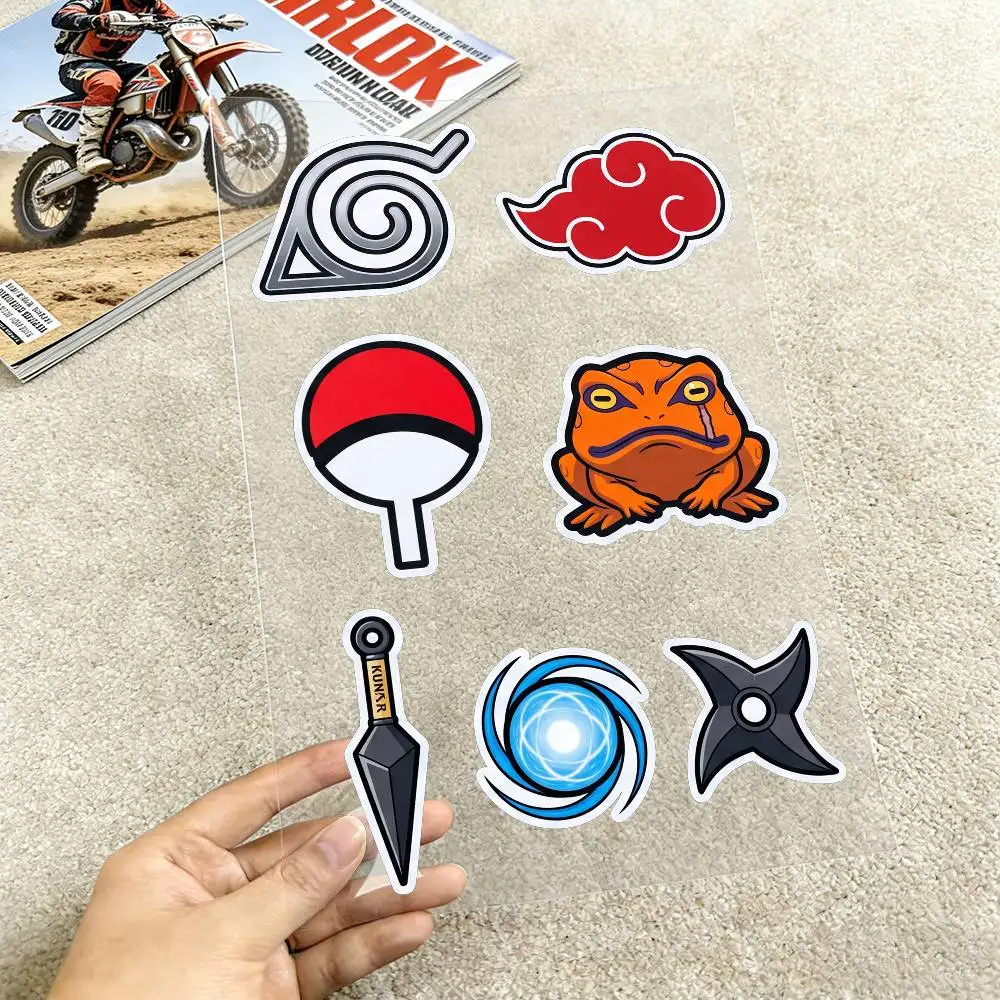 Poster NARUTO Waterproof Reflective Motorbike Stickers Easy Peel Removable Decals For Motorcycle Car