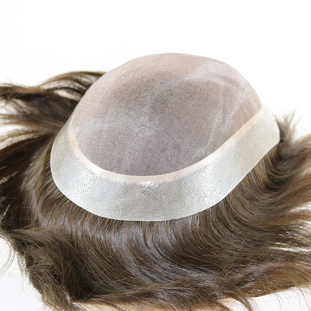 12 مللي متر 8 مللي متر رجل الأفرو الشعر المستعار نظام استبدال الشعر البشري الأسود أحادية بولي PU الرجال شعر مستعار أمريكي أفريقي Capilar Hombre