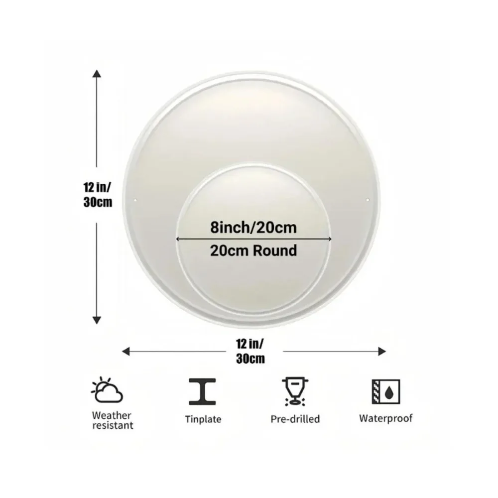علامة دائرية كلاسيكية من الألومنيوم "لا قهوة لـ Chisme" عبارة إسبانية 8 × 8 سم - ديكور جدران منزلي متين للمقهى للاستخدام الداخلي والخارجي