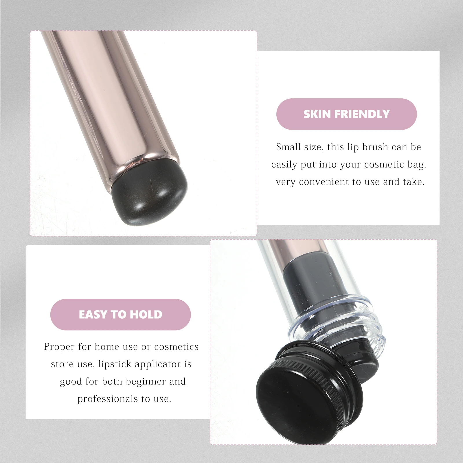 2 pçs escova labial escudo à prova de poeira silicone viagem mini aplicador de maquiagem reutilizável batom bálsamo gloss corretivo ferramentas