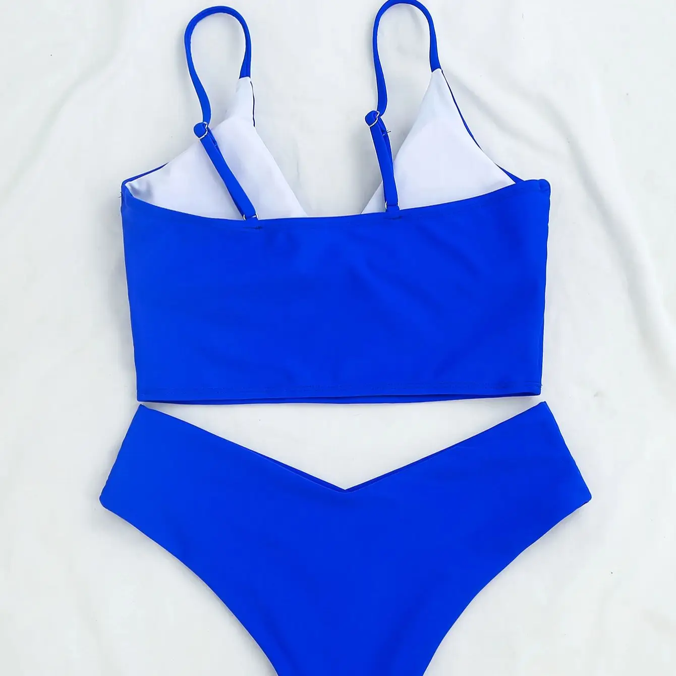 Cross Type Female Bikini Bra Low Waist V Type Beach Shorts 2 Pieces Swimming wear sexy solider color Swimwear