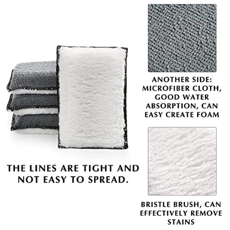 Auto Detailing Fleece Scrubbing Sponge for Plastic Leather Car Detailing Cleaning Microfiber Towel  Car Cleaning Tools 1/2/4Pcs