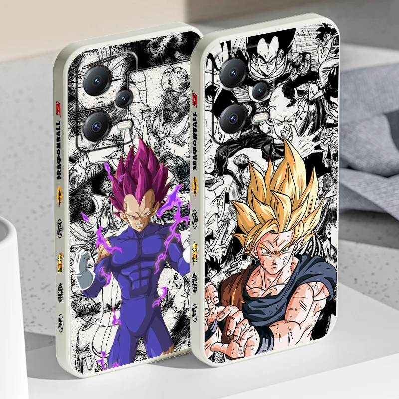 

Anime D-Dragon Ball Son Goku Liquid Left Rope For Xiaomi Redmi Note 13 12 12S 12R 11 11T 11S 10 10S Pro Plus 5G Back Phone Case