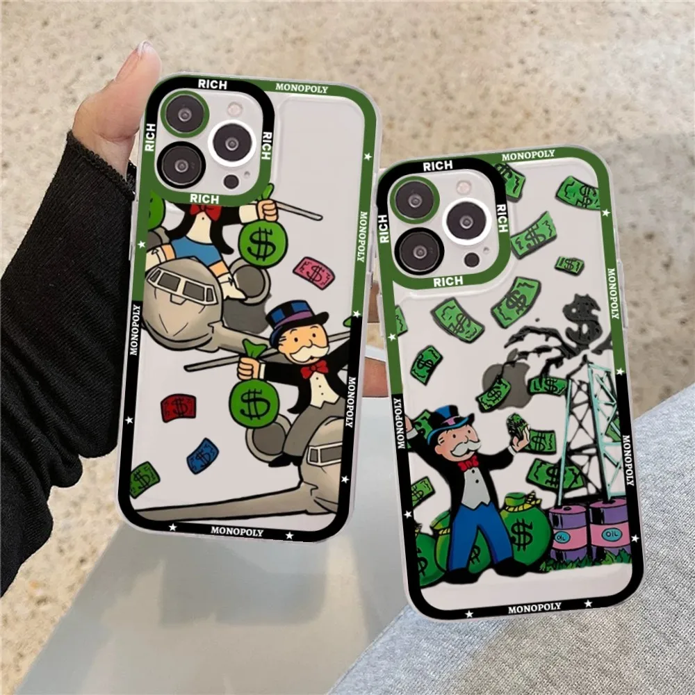 Cartoon Luxury Dollar MonopolyS Phone Case For Redmi 7 8 9 A For Redmi Note 5 7 8 9 10 11 Pro Max 4G 5G Funfas