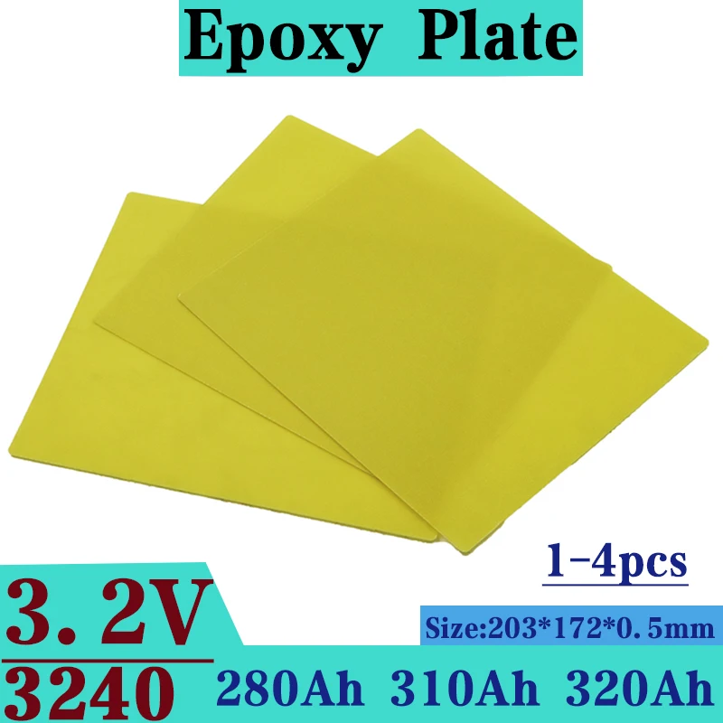 3240 Epoxy Fiber Board Insulation Plate Electoric Kit for 3.2V 280Ah 320Ah 310Ah 90Ah Lifepo4 Battery Pack DIY 203x172x0.5mm