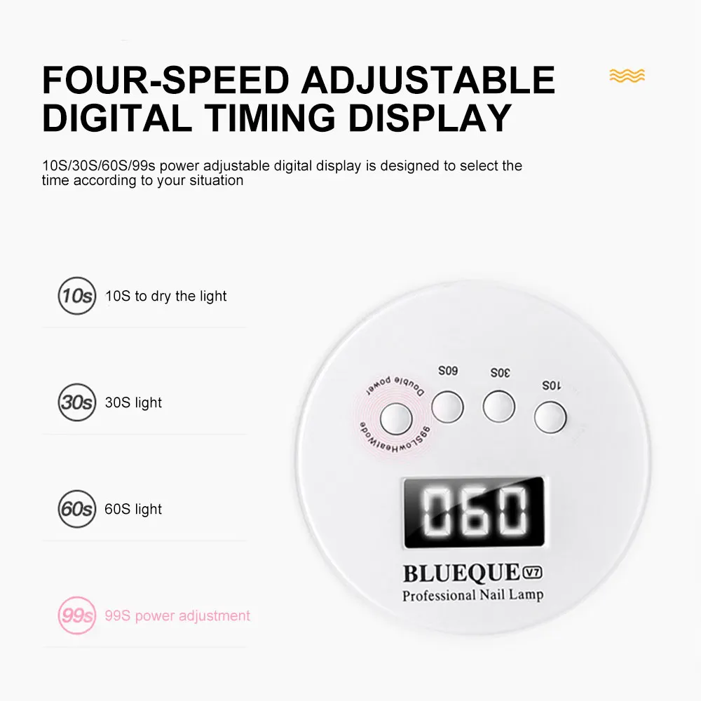 مصابيح احترافية لعلاج الأظافر بالأشعة فوق البنفسجية ، مجفف لتجفيف طلاء الجل ، معدات صالون منزلية ، V7 ، من من من نوع ww #5