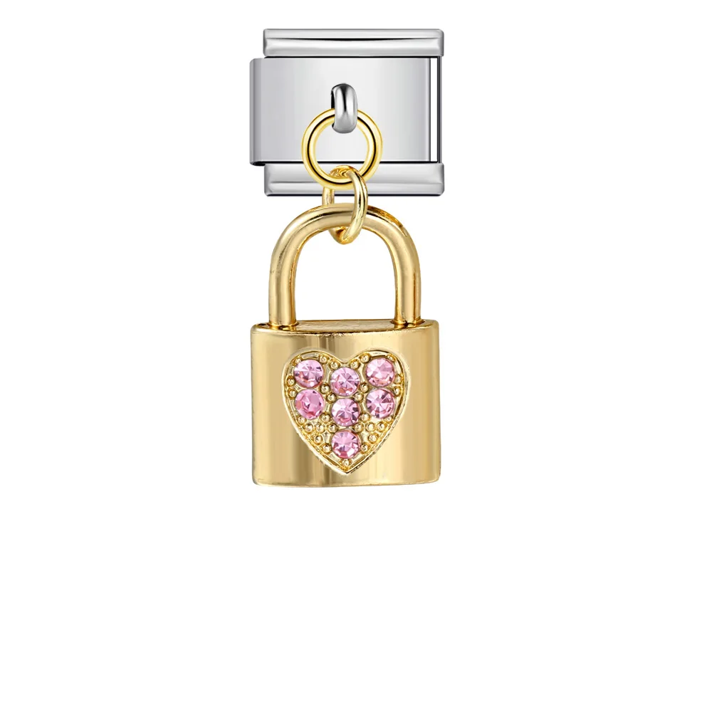 Neue trendige High Heels mit Zirkonia-Verzierungen, italienische Charm-Links passend für 9mm Edelstahl-Armbänder, Schmuck zum Selbermachen für Frauen und Mädchen. – Detail 3