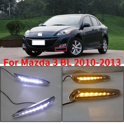 CAPQX 1Pair For Mazda 3 BL 2010 2011 2012 2013 Car Front Bumper LED Daytime Running Light Fog Lamp DRL Day light Driving Light