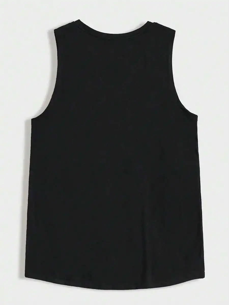 

Sleeveless Tank Top With Palm Trees Print For Men Gym Workout