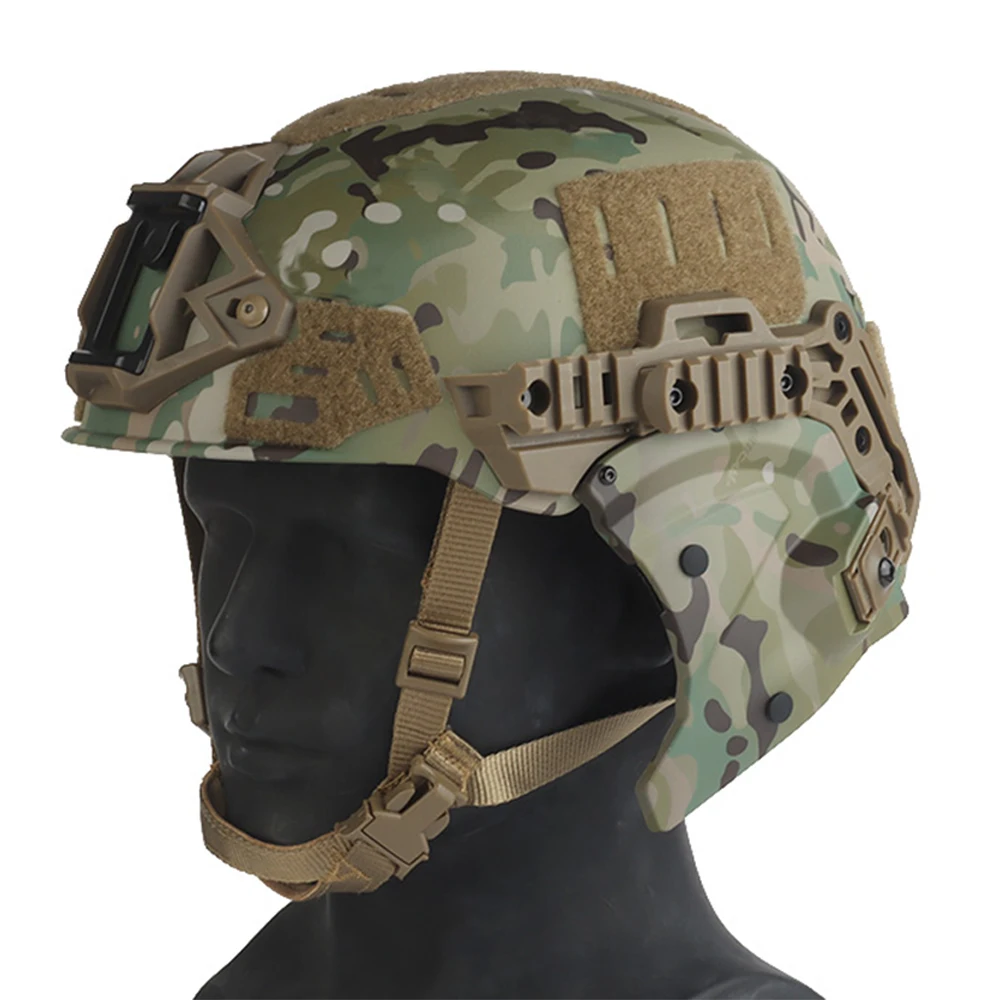 Airsoft Schieten Volledige beschermende helmset met tactische helm Mondbeschermer Gehoorbeschermer Bril voor speciale bediening
