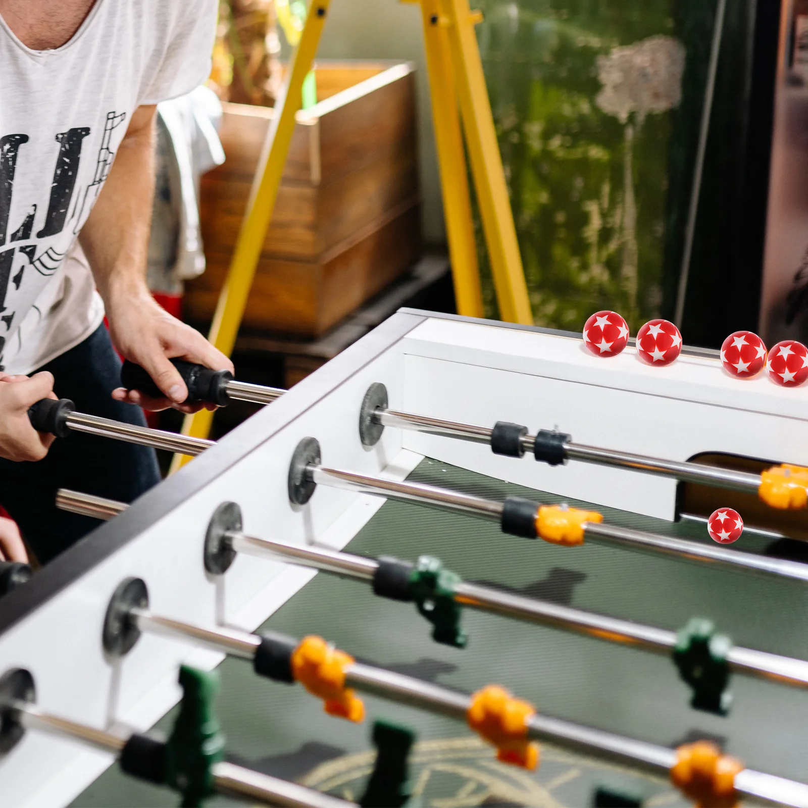 

12Pcs Mini Table Soccer Balls Premium Plastic Football Replacement Accessories for Table Football Game Supplies Adult Desk