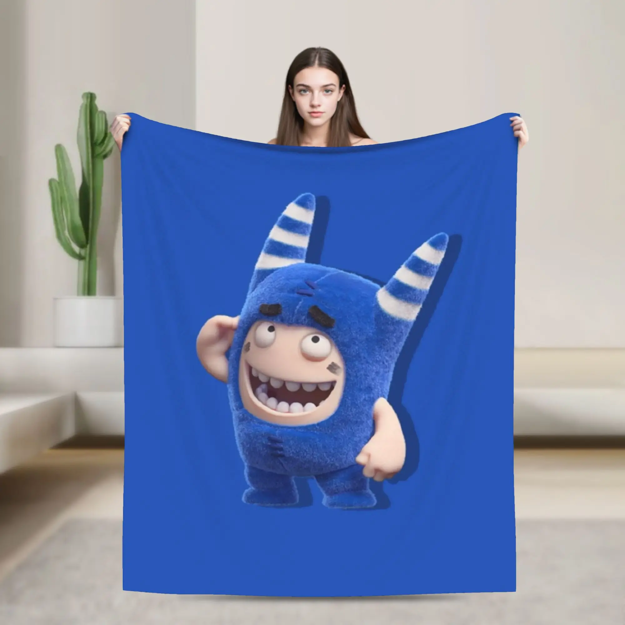 

Одеяло Oddbods Pogo, фланелевое потрясающее дышащее одеяло для кровати, дивана, текстильного декора,