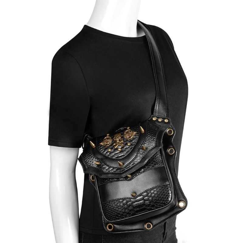 Steampunk heuptas Unisex heuptas Retro Crossbody tas Punk schoudertas Pack Dropship