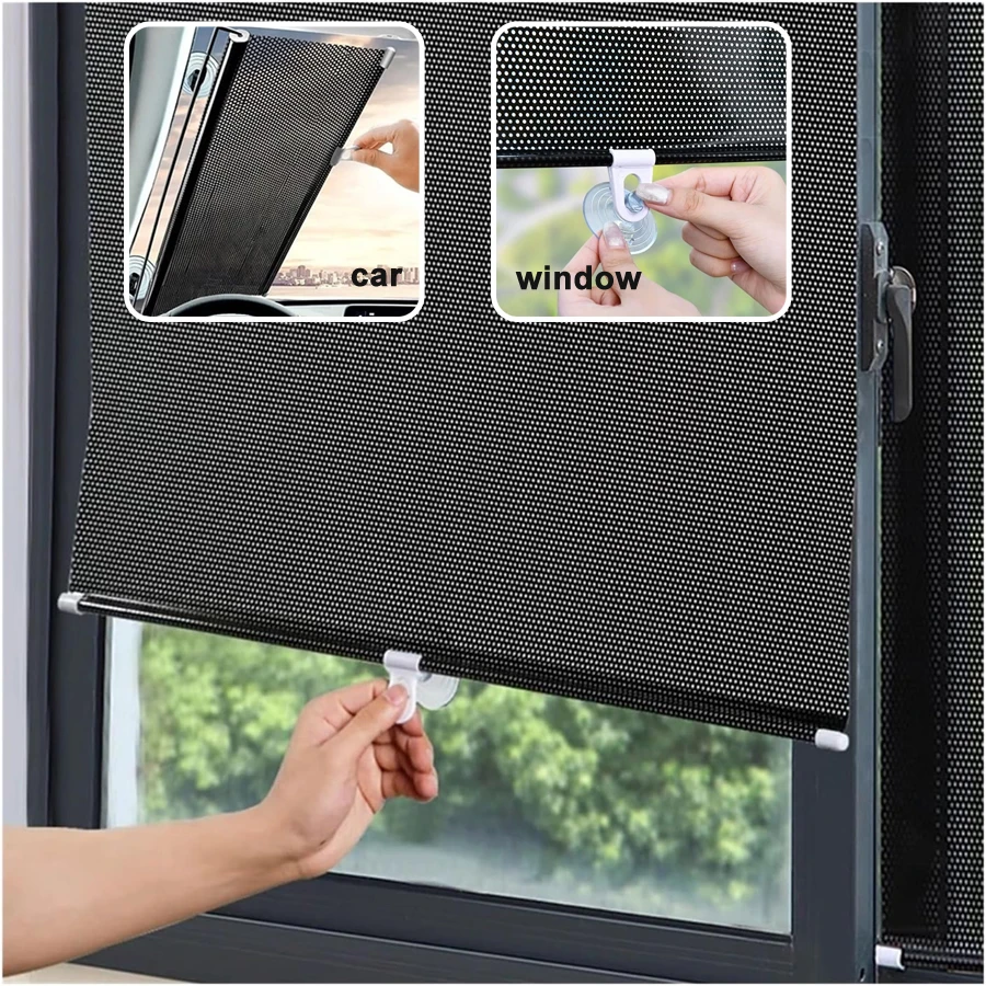 Roll Curtain Blackout Roller Blind Movable Terrace Blinds Curtains Inner Shutter Window Shades No Drill Cellular Shade Opaque