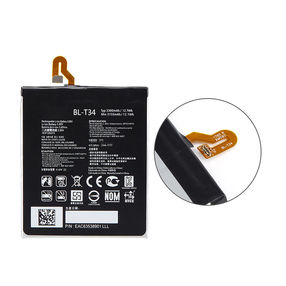 Original Replacement Battery BL-T34 Battery For LG V30 V30+ V30A H930 H932 LS998 BL T34 Bateria 3155mAh+Free Tools Track code