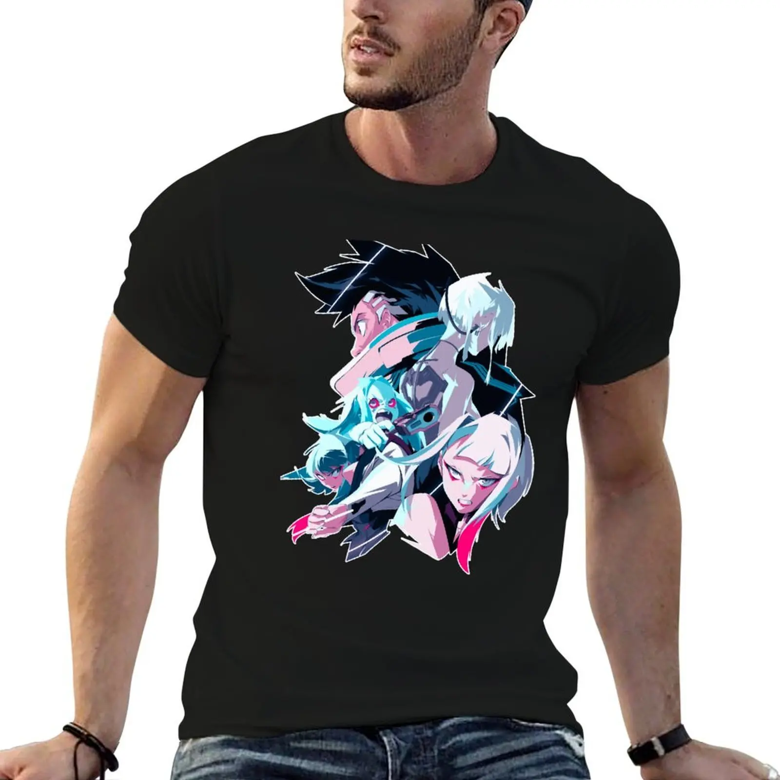 

edge runner Tshirt T-Shirt t shirts for man graphic funny anime t shirts for man man t shirts cotton T-shirt