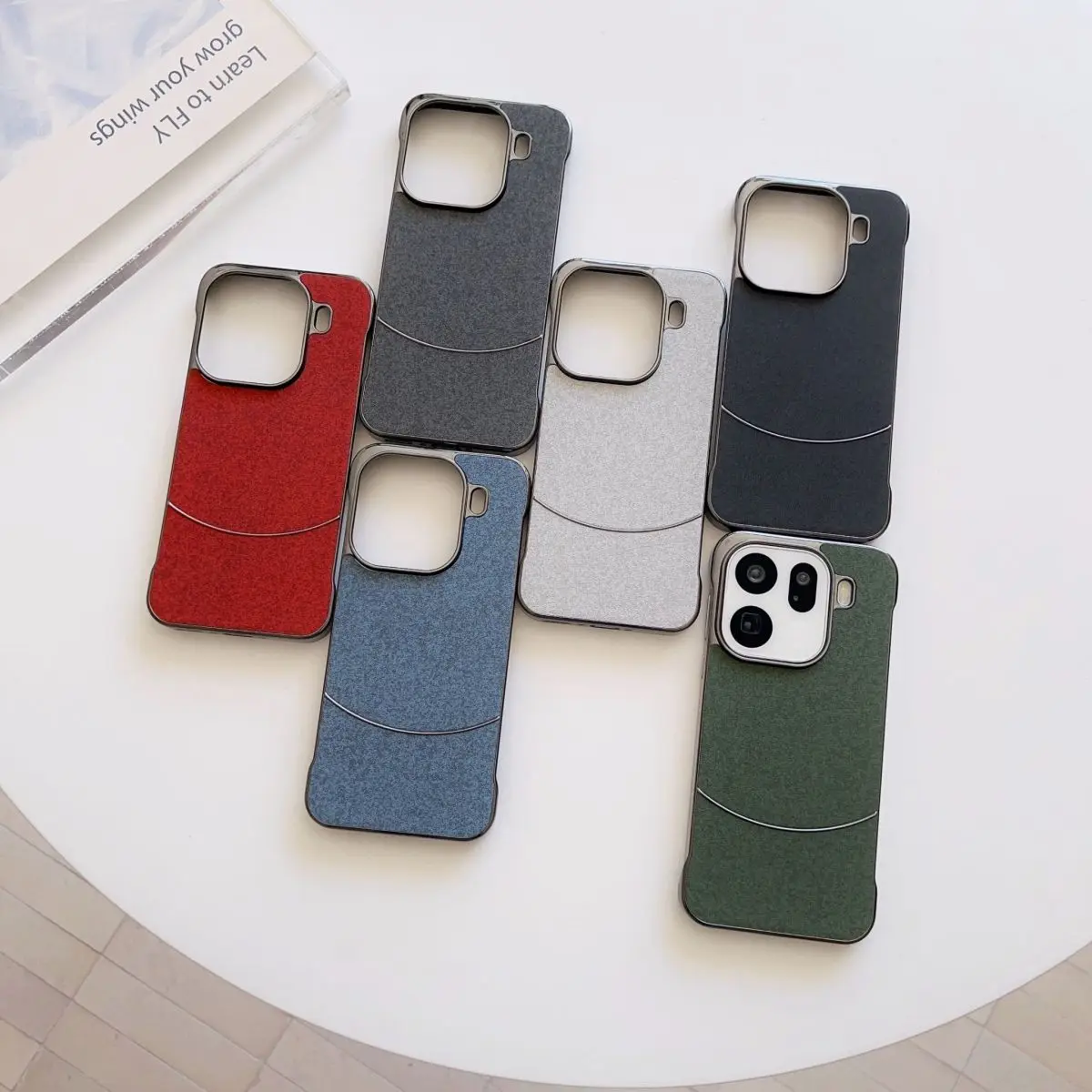 For OPPO Find X9 Pro Phone Case Niche Leather Grain Half-Wrap Cooling Shell Find X8s Minimalist Anti-Fingerprint Hard Cover