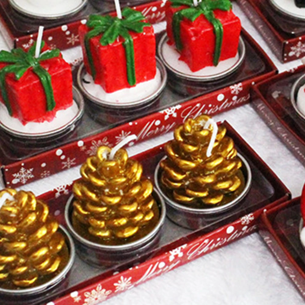 

3Pcs Chic Party Decoration Christmas Theme Design Ideal Table Ornaments Festival Banquet Desktop Adornment Gift