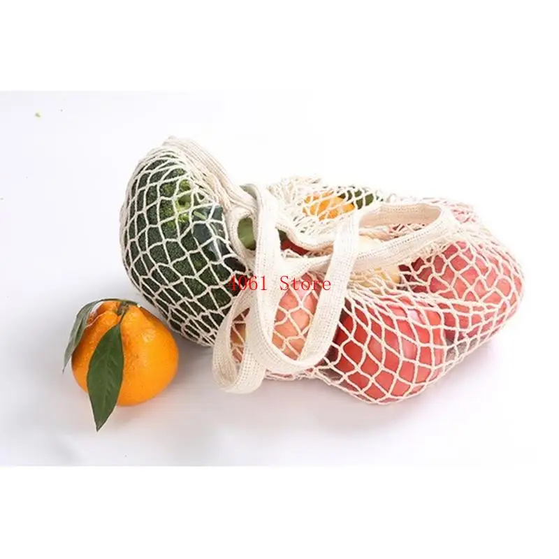 Practical Cotton Net Grocery Bag With Large Capacity Foldable For Outdoor Activities