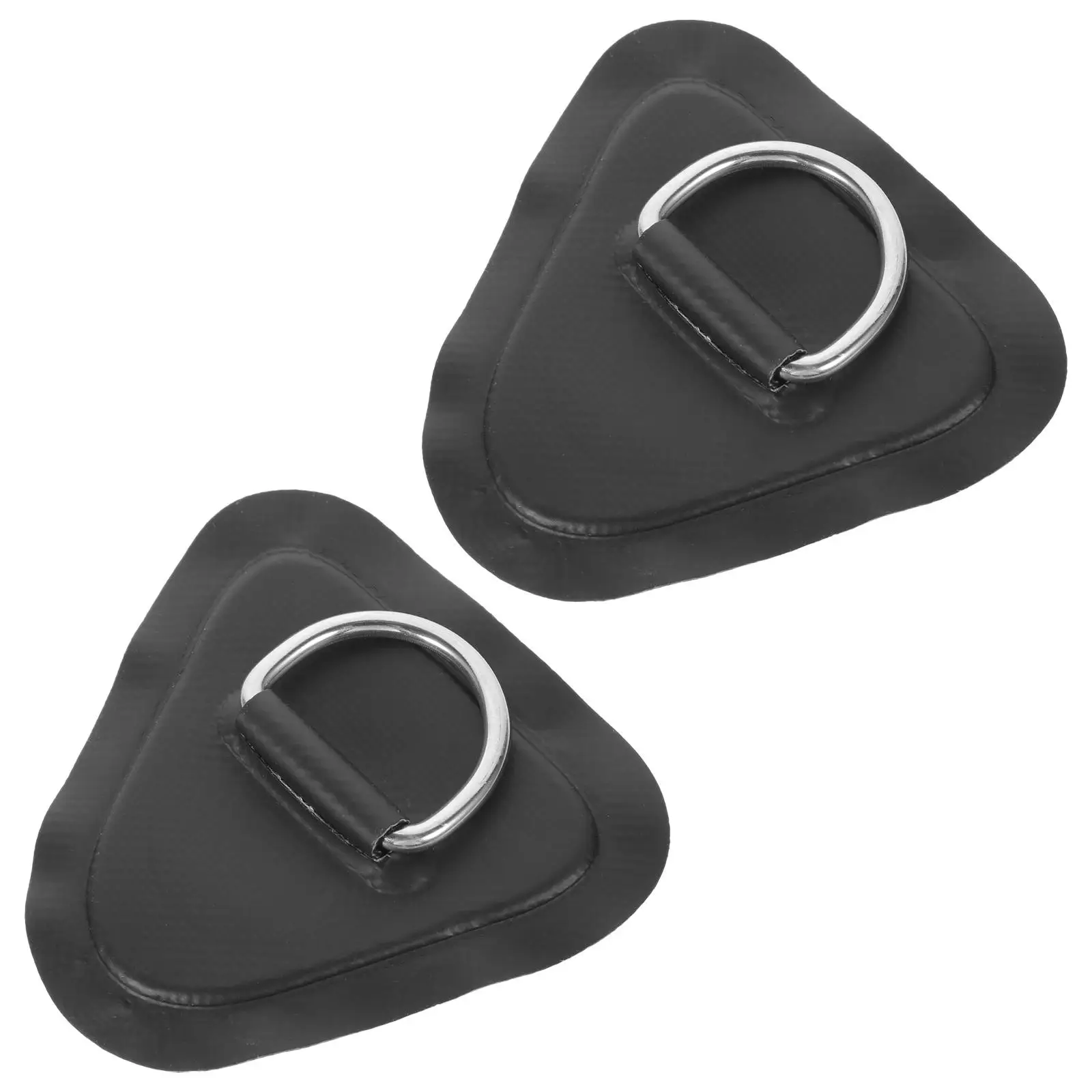 

2pcs Kayak Accessories Stainless Steel D Buckles PVC Patch for Cords Fixing Boats Surfboards Black Boat Ring Fittings Inflatable