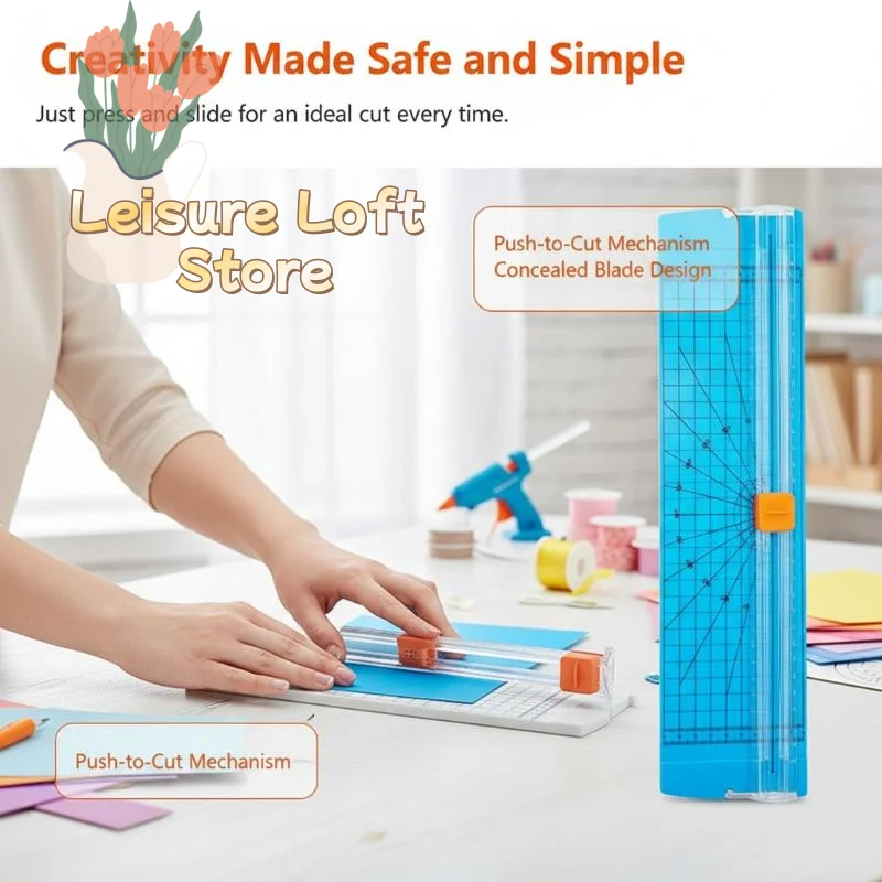 A4 Unidirectional Paper Cutter Accurate Safe Cutting With 5 Extra Blades Cuts 10 Sheet At Once For Craft Scrapbooking Office Use