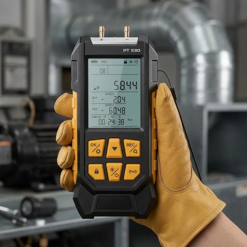 PT530 Digital Pressure Gauge for Negative Differential and Pressure Applications with 11 Unit Conversion Capability
