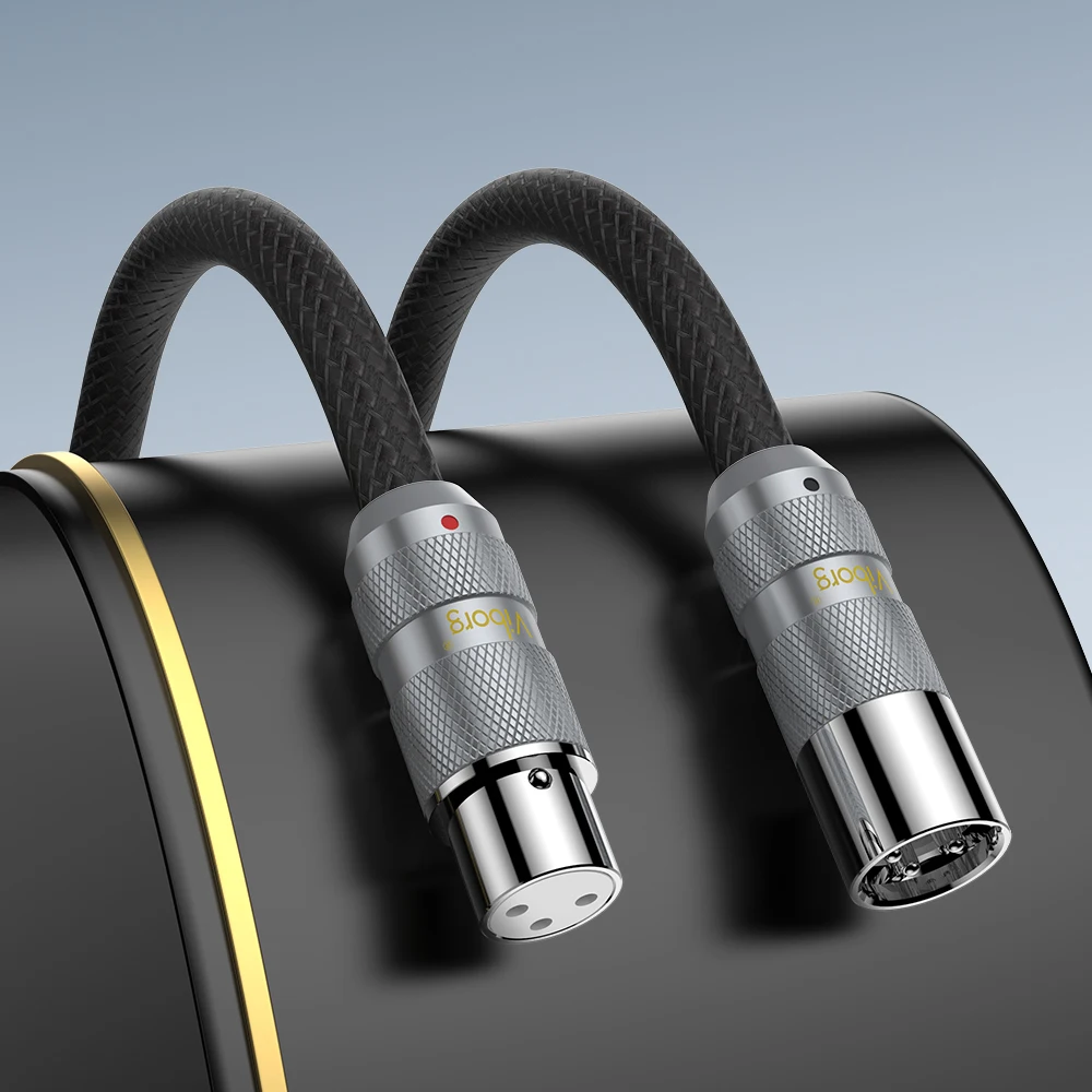 고품질 Viborg OFC 순수 구리 XLR 밸런스드 인터커넥트 케이블 HIFI XLR 남성-여성 연장 XLR 케이블