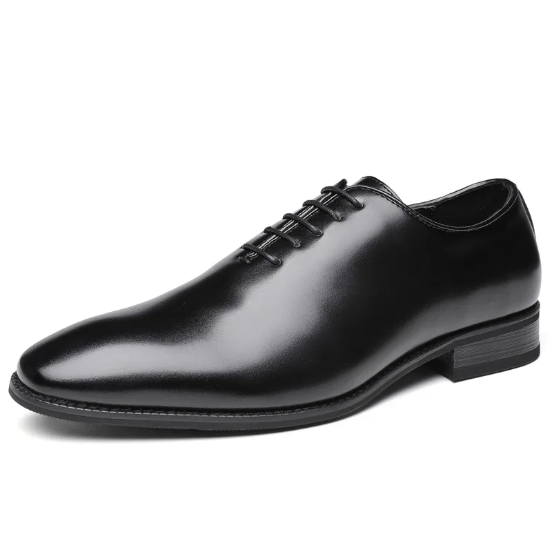 Zapatos de piel de vaca de gran tamaño para hombre, suelas de costura de espuma viscoelástica, zapatos de vestir de negocios, zapatos de cuero