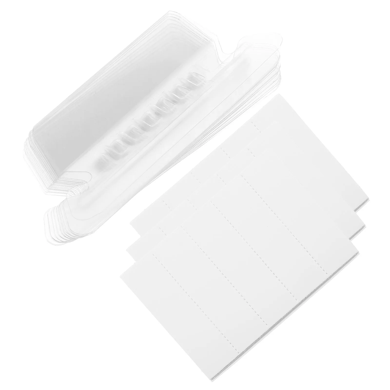 

50 Pcs Clear File Folder Tabs Long Labels Detachable Plastic Office Supplies Folder Labels Document Management Solutions