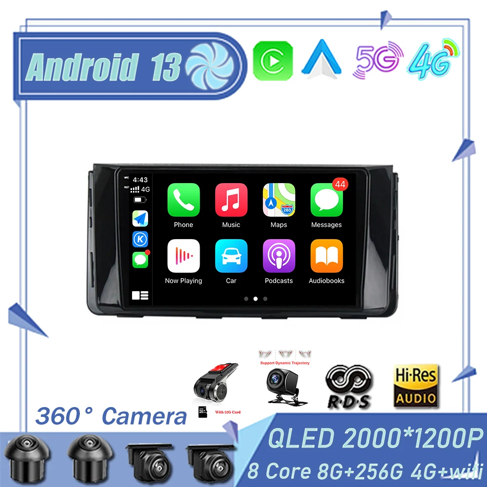 

Android 13 Car Radio Multimedia Player GSP Navigation DSP RDS Carplay Auto 2DIN BT For Hyundai H350 / SOLATI 2015+