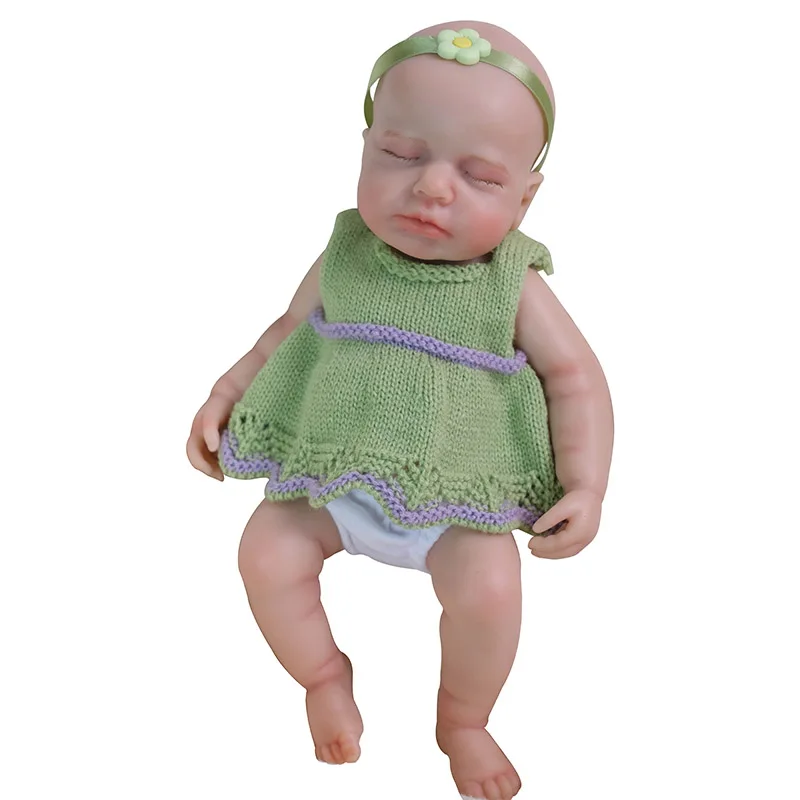 Muñeca Reborn impermeable de 30cm, muñeca de silicona de cuerpo completo Loulou, juguete para niña
