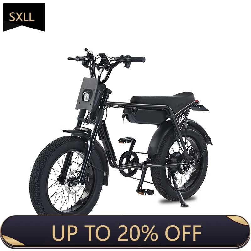 

SXLL 2025 ZX Snow Electric Bike 750W Electric City Bike 20 Inch Fat Tires