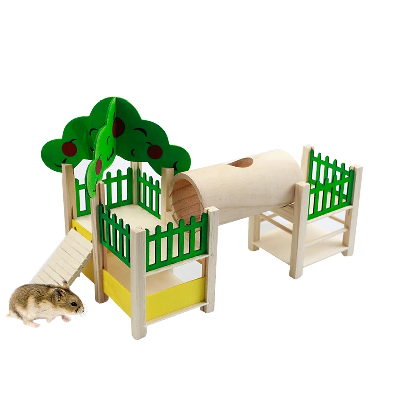 Natural Living Tunnel System, Small Animal House for Hamster or small pet house animal hideout wood