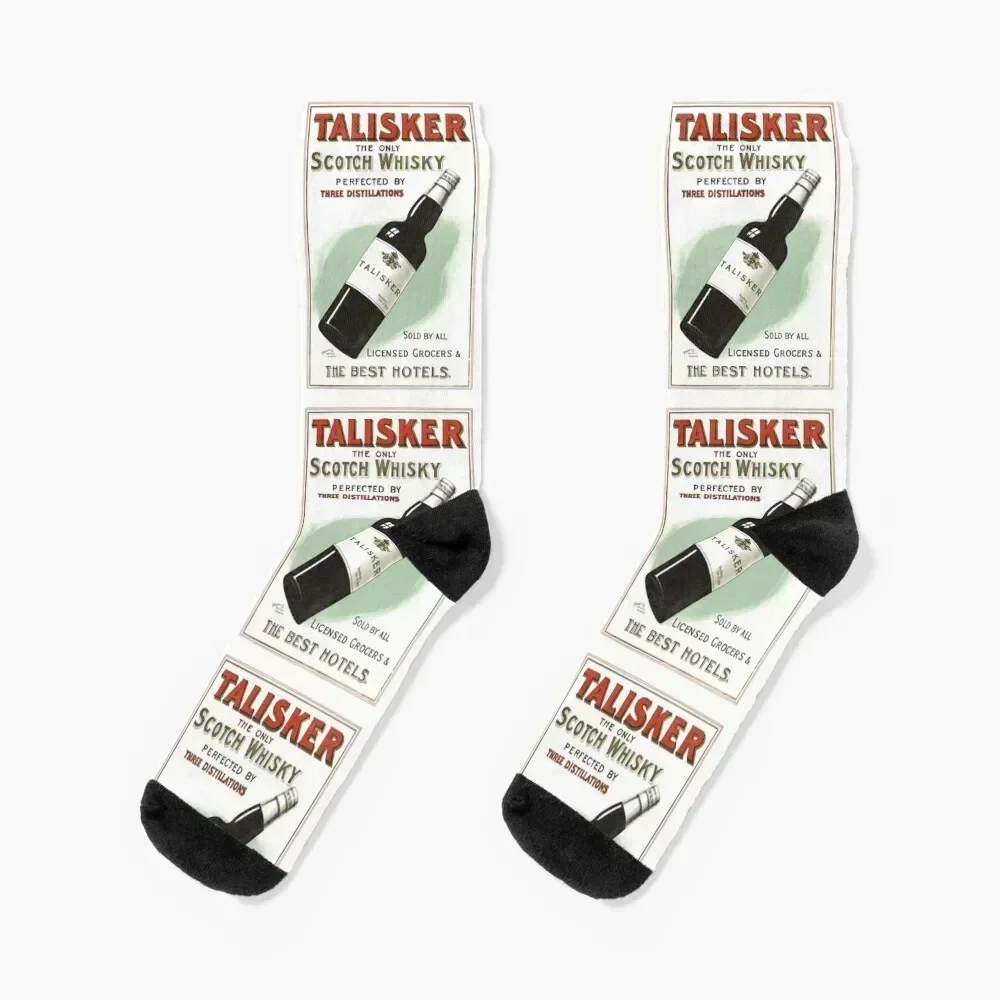 

Talisker Scotch Whisky Australian Vintage Poster Socks man halloween japanese fashion Socks For Men Women's