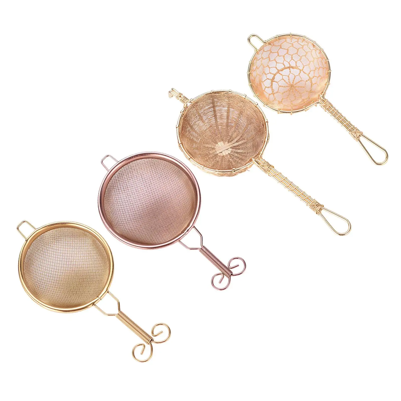 Brass Tea Strainer Practical Lightweight Sturdy Creative Mesh Tea Filter for Kitchen Hotel Household Living Room Loose Leaf