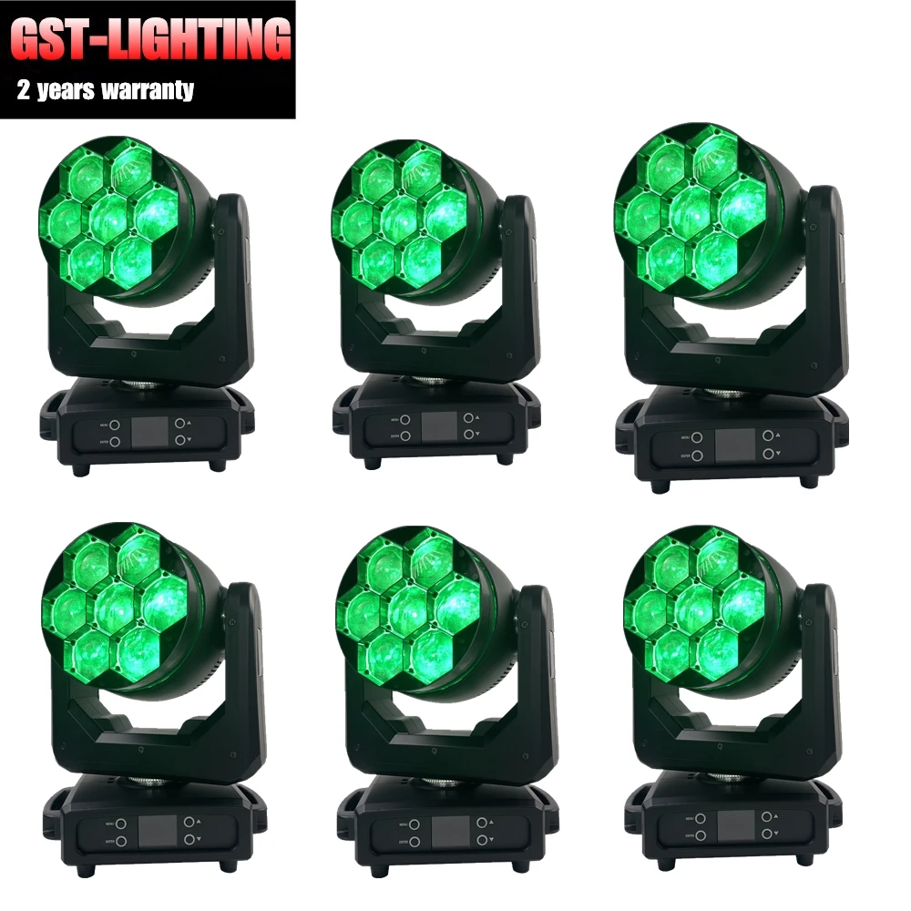 

6PCS/LOT RGBW 7x40w led moving head bee eye led zoom wash moving head light for DJ disco