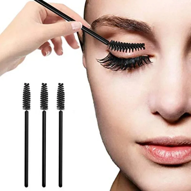 50 + 50 pezzi spazzola per ciglia spazzole per estensione ciglia usa e getta per la pulizia delle ciglia mascara bacchette applicatore pennello per labbra strumento per il trucco