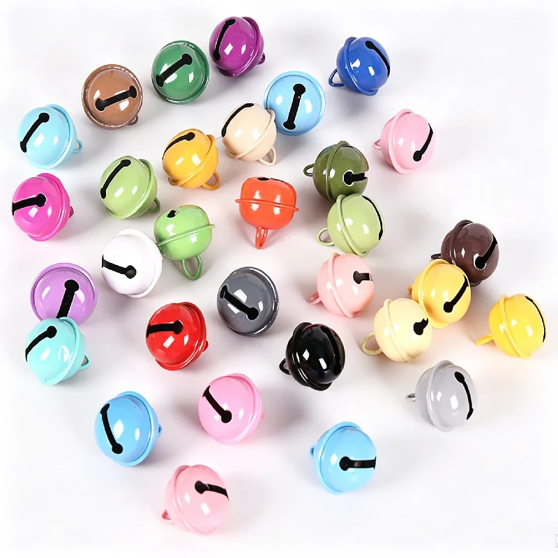 5pcs Diameter 22mm Bell Beads For Crafts Keyrings Buckle Metal Iron Key Chains Key Ring Keychain Accessories Diy Jewelry Making