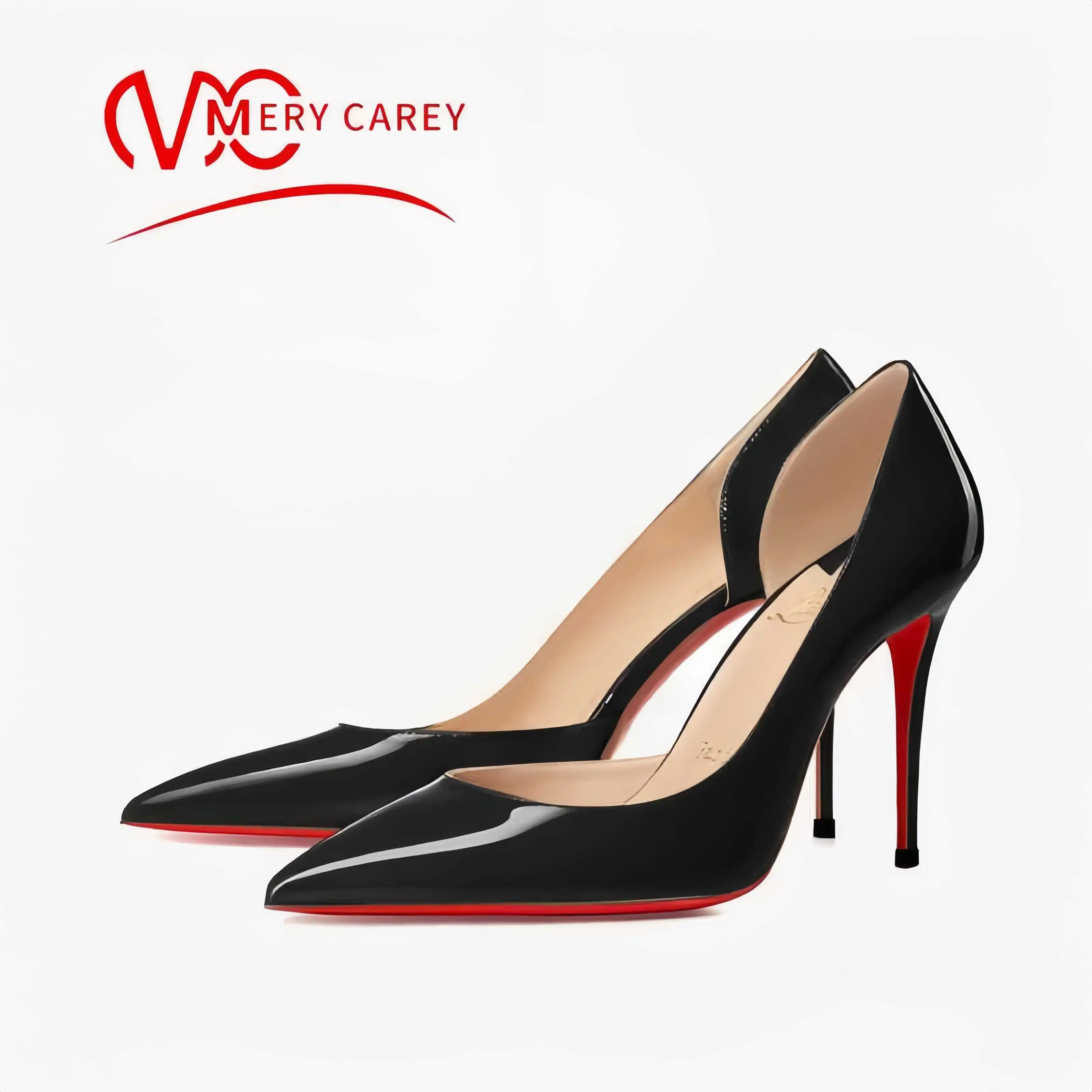 shoes woman 2024 trend Women Pumps Brand Red Shiny Bottoms Patent Leather Pointed Toe Black Party High Heels Ladies Shoes 35-43