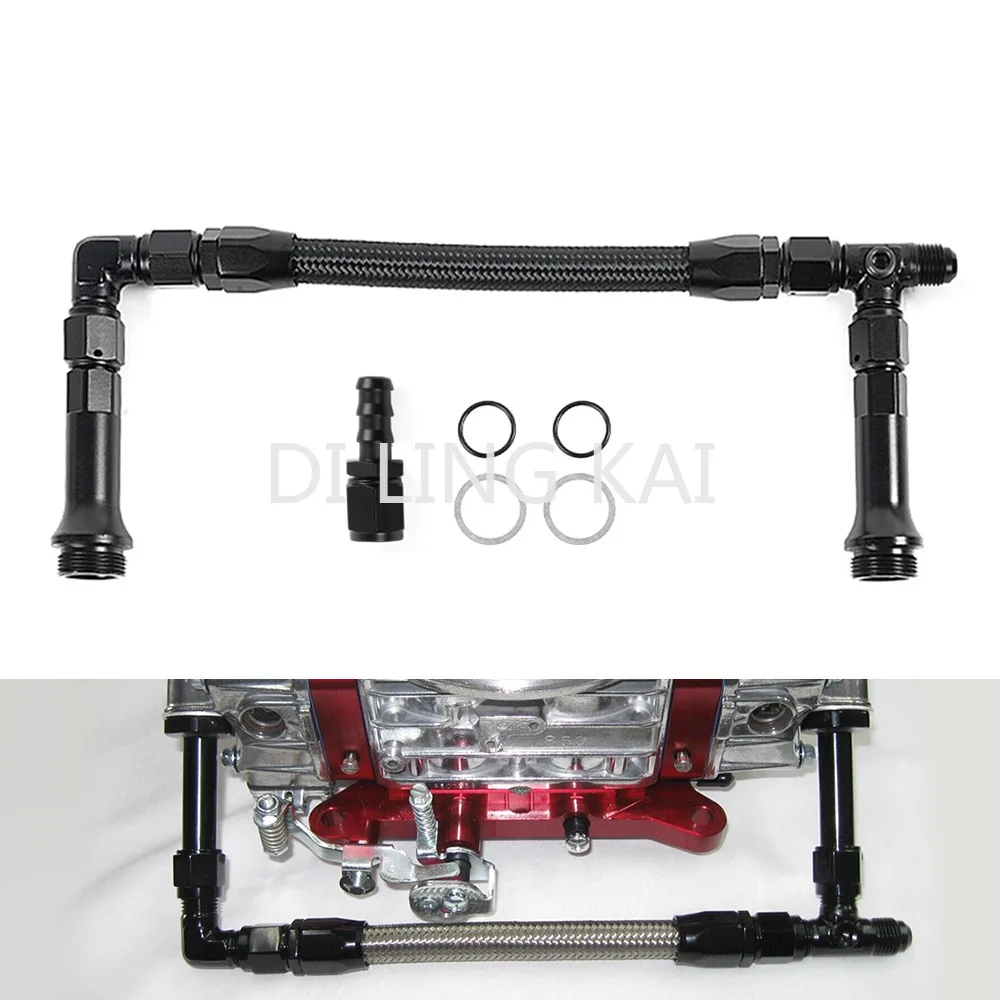 

Carburetor Retrofit Kit for 4150 Holly Carburetor AN6 Tee Fuel Line