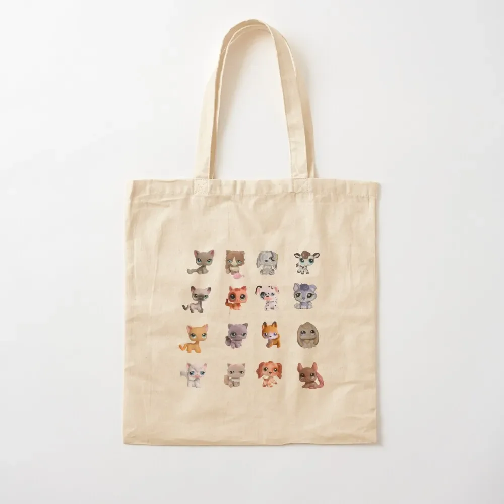 LPS Littlest Pet Shop Tote Bag حقيبة تسوق نسائية حقائب يد صديقة للبيئة حقيبة للمتسوقين #2