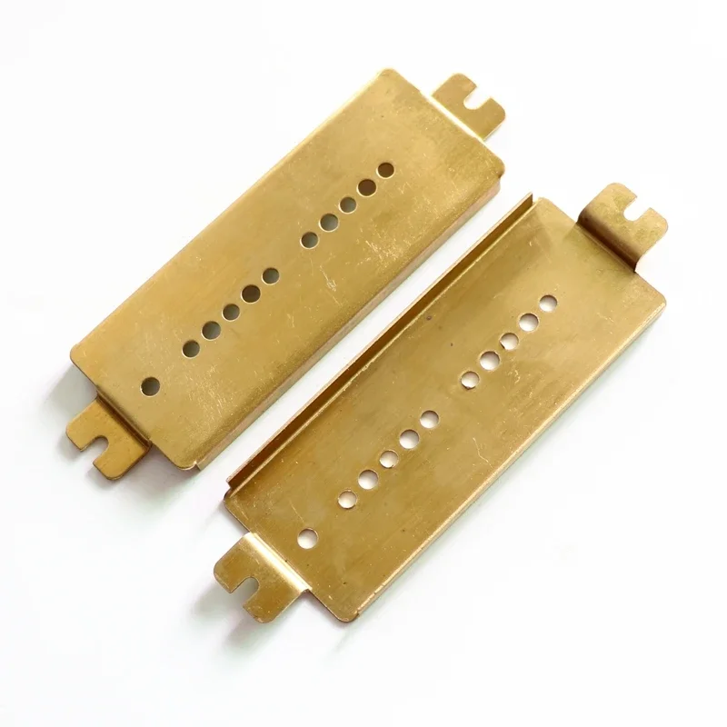 Donlis 2pcs Brass P90 Dog Ear Guitar Pickup Baseplates D90 style in 50/52mm string spacing